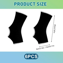 Leikedun 3 Pair Kids Ankle Brace Ankle Support Compression Sleeve Sprained Ankle Ligament Damage Protector Knitted Ankle Support Socks for Kids Sports