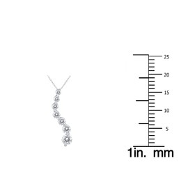 1/4 CTW Genuine Diamond Cascading S-Shaped Pendant in 10K White Gold