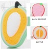 IWOWHERO 6Pcs Fruit Shaped Bath Sponges for Thickened Exfoliating Shower