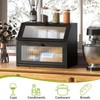 BMOSU Large Double Layer Bread Box for Kitchen Countertop, Bamboo