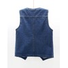 Peaceglad Womens Casual Jean Vest V Neck Open Front Button