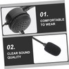 KOMBIUDA Single Ear Headset with Microphone Practical Wired Headphone for