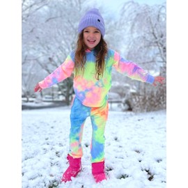Arshiner Girl's 2 Piece Tie-dye Pullover Hooded Sweatshirt Set Sweatsuits and Sweatpants