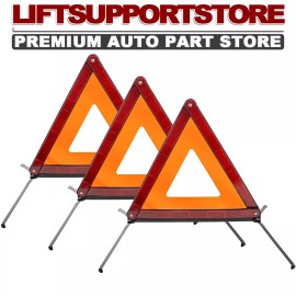 BOXI Pack of 3 Triangle Warning Frame Reflector Safety Kit Triangle Emergency Warning