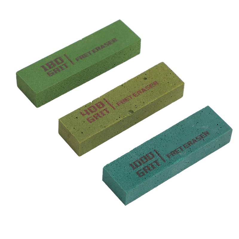 3pcs Guitar Fret Erasers Guitar Fret Polishing Abrasive Rubber Blocks