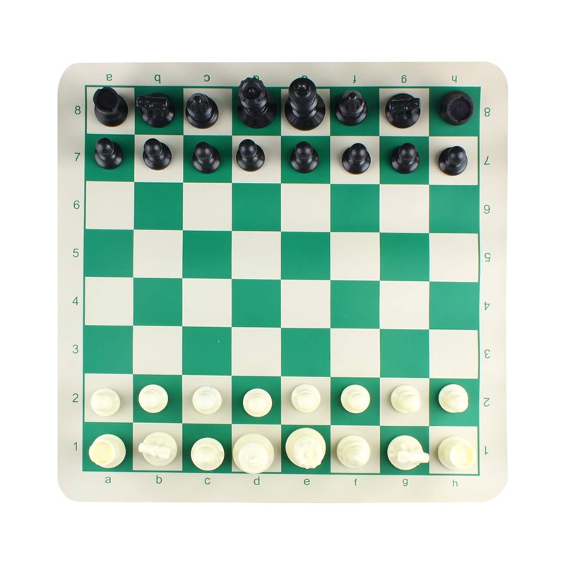 Andux Roll-Up Chess Game with Handbag and 32 Pieces Chess