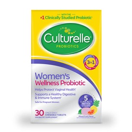 Culturelle Culturelle Women's Wellness, Daily Chewable Probiotics for Women - Supports Digestive, Vaginal and Immune Health, Occasional Diarrhea, Gas & Bloating - Non-GMO - 30 Count