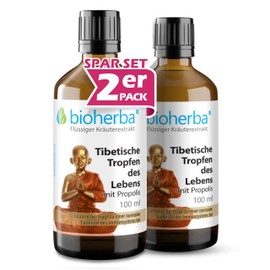 BIOHERBA Propolis 17186931 Tibetan Drops of Life Tincture 100 ml with Garlic, Chamomile, St. John's Wort & Iron Strengthening for Immune System and Energy Metabolism