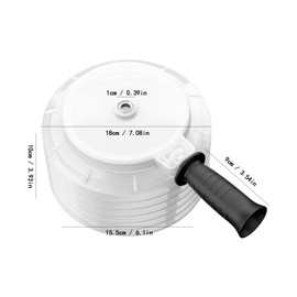 135mm Hole Saw Dust Bowl with Handle,2Pcs Shockproof Hole Saw Dust Collector Holesaw Dust Catcher,Transparent Rubber Scalable Dust Cover Collector for Electric Hammer,Percussion Drill,Hand Drill
