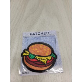 Unbranded Hamburger with Bun Embroidered Iron On Patch 2.5 Inch