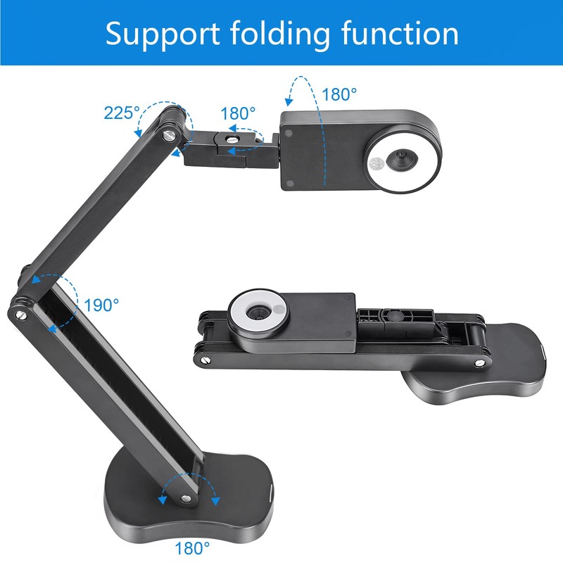 Kitchbai 4K USB Document Camera for Teacher, 8MP Webcam &