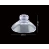 Honbay 50pcs 20mm Diameter Mini Clear Plastic Suction Cup Without
