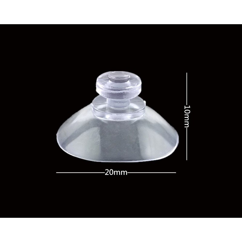 Honbay 50pcs 20mm Diameter Mini Clear Plastic Suction Cup Without