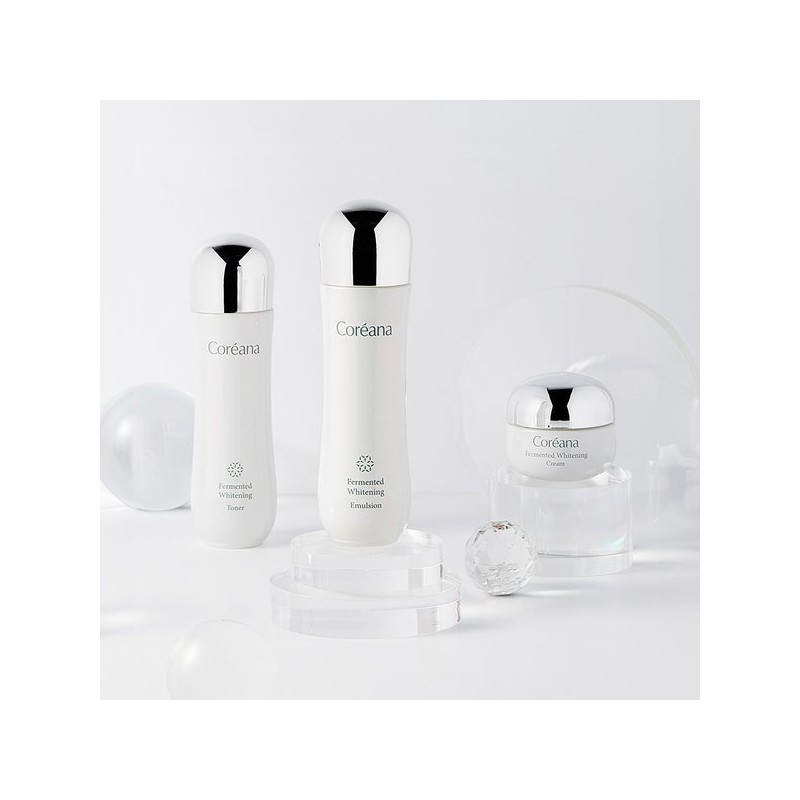 Coreana 코리아나 발효 화이트닝 3종세트 (토너+에멀전+크림) Coreana Fermented Whitening 3-Piece
