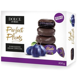 MATEO Juicy Plum in Chocolate 200g– Delicious Chocolate Covered Fruit with Rich, Smooth Chocolate Coating- Enjoy the Delightful Blend of Chocolate Fruit and Sweet Sugar Plum Candy for Every Occasion