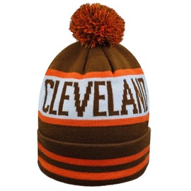 City Classic Cuff Beanie Hat Cuffed Winter Hat Knit Toque Skull Cap Brown&Orange