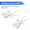 RV Vent Fan Blade, 12V D-Shaft RV Bathroom Fan, White