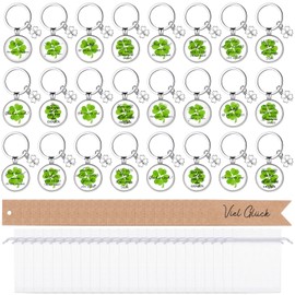 Photect Motivierende Vierblättriger Kleeblatt Schlüsselanhänger Dankesgeschenk Glücksbringer Schlüsselanhänger mit Danke Geschenkanhänger und Organzabeutel für Geburtstag Absolvent Lehrer (24)