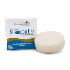 Dermaharmony- Champú en barra con 5% de azufre y 2% de ácido salicílico para la caspa (4 oz)