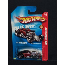 Hot Wheels 2008 090 Web Trading Cars # 14 of 24 14/24 1/4 Mile Coupé Burgundy and Black 2008 90 Scale 1:64