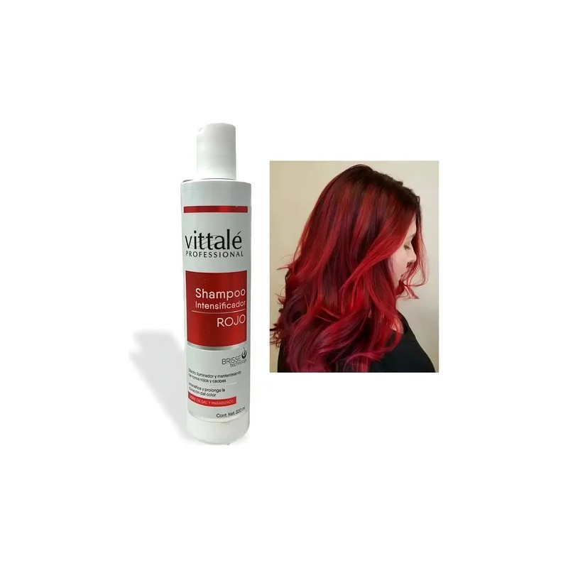 Shampoo Intensficiador De Cabello Rojo Vittale 300ml
