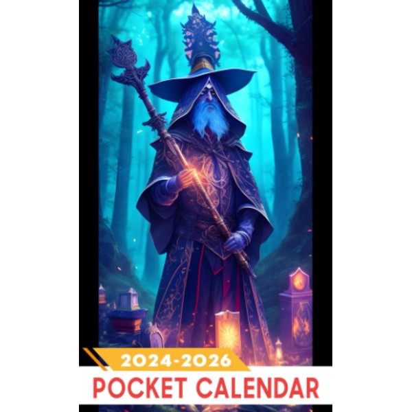 Pocket Calendar 2024 - 2026 With Moon Phase: Three-Year Monthly