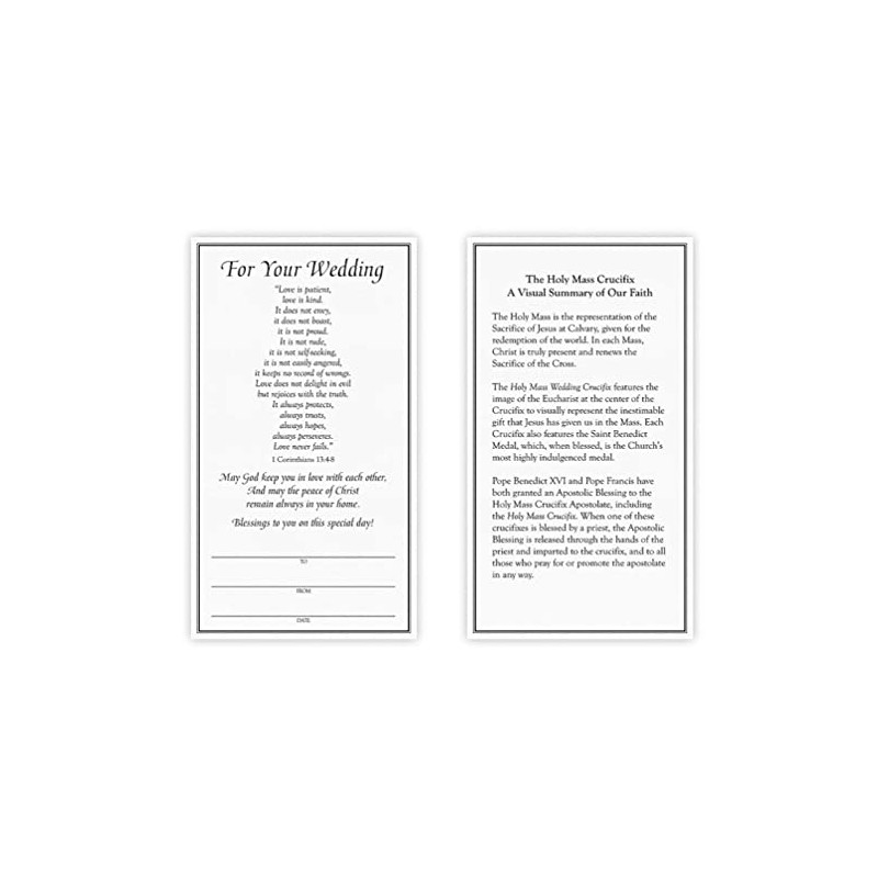 Generic Holy Mass Wedding Wall Crucifix 8" Resin, cbc-L1752