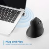 Ewent Vertical Ergonomische Kabellose Maus, 2.4 GHz Verbindung via Nano