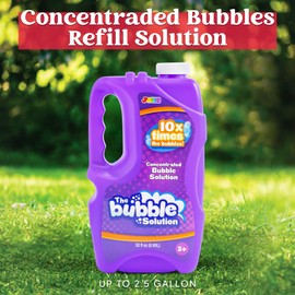 JOYIN 32 oz Bubble Solution Refills (Close to 1L/ 2.5 Gallon), Concentrated Solution for Bubble Machine, Wands, Blower, Easter (Purple)