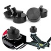 4pcs Jack Lift Pad Lifting Pucks Rubber Black Auto Accessory