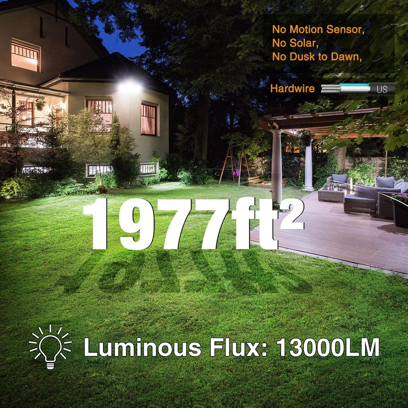 Onforu 130W Flood Lights Outdoor, 13000LM Brightness LED Light Outside,