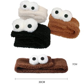 LONEEDY 3 Pack Velcro Face Wash Headband for Women Girls, Spa Facial Headband Makeup Skincare Hairband Soft Adjustable Cute Headband (Black+Beige+Brown, One Size)