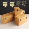 20Pcs Antique Right Latch Hook Hasp 37 x 42mm Small