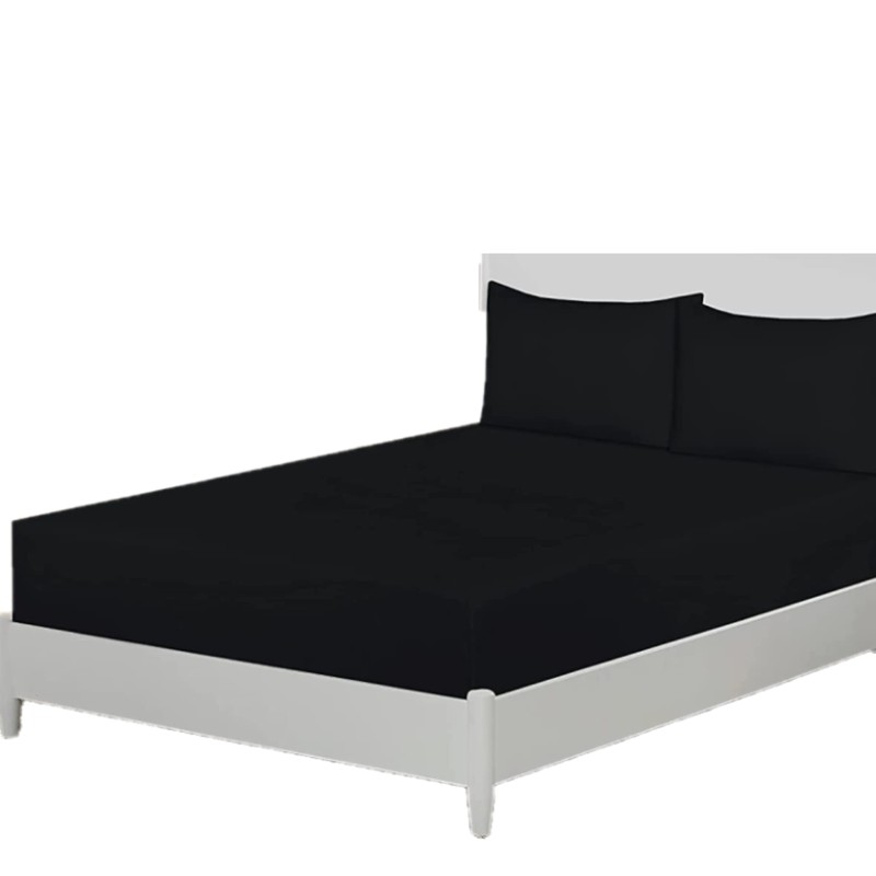 Black King Size Fitted Sheets Microfiber Fitted Sheet Deep Pocket