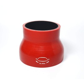 LTI Universal 4-Ply Reinforced High Performance 3.25" to 3.75" ID Straight Reducer Silicone Hose Coupler 83mm to 95mm(3.25"-3.75" RED)