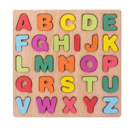 AFG Wooden Puzzles for Toddlers, Wooden Alphabet Number Shape jigsaw for 3 4 5 Year olds Kids, Montessori Toys Learning Educational Gift for Boys Girls (Set of 6)