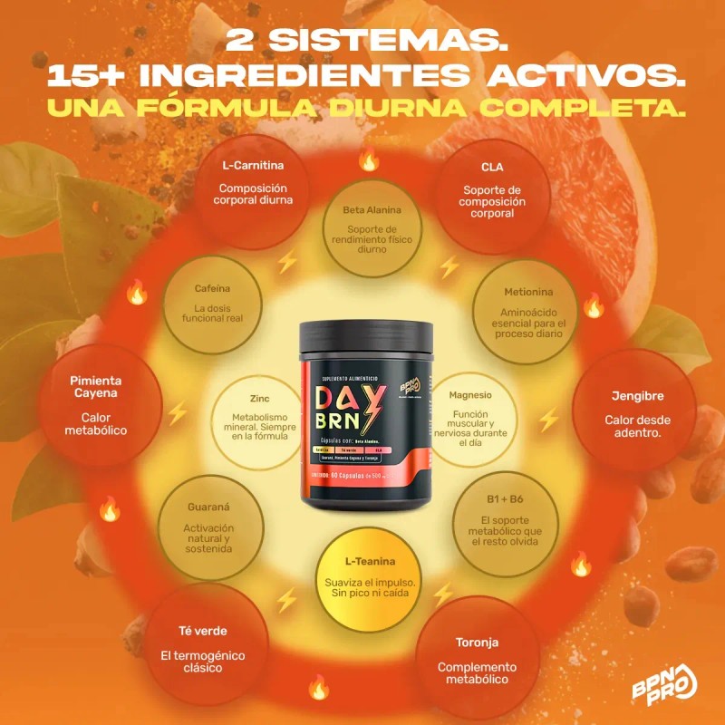 Termogenico Quemador Cafeina Carnitina Guarana Verde Magnesio Capsulas Suplemento Energia