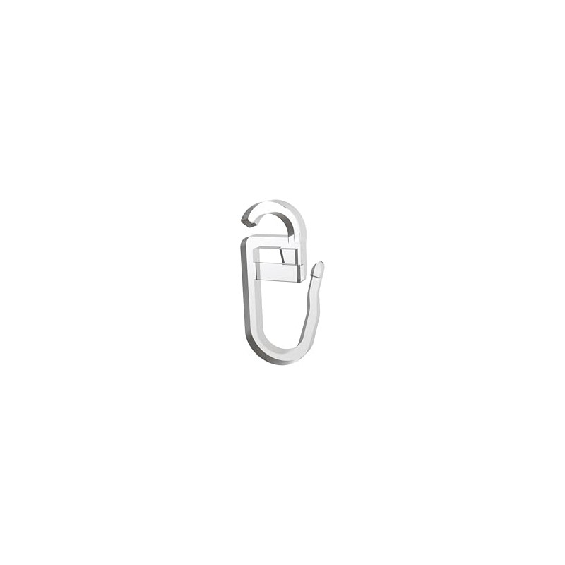 Interdeco Folding Hooks with Flat Eyelet, Clip Over Hooks for