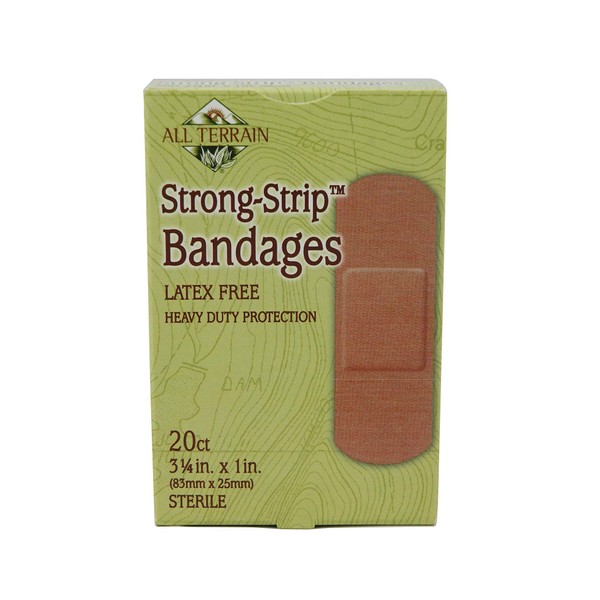 All Terrain Heavy Duty Strong Strip Bandage 1.0 X 3.25 Inch, 20 Count (2 Pack Bundle)