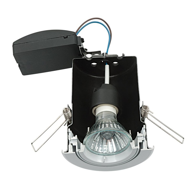 Shield Plus Modern Satin Nickel Fire Rated GU10 Dimmable Recessed