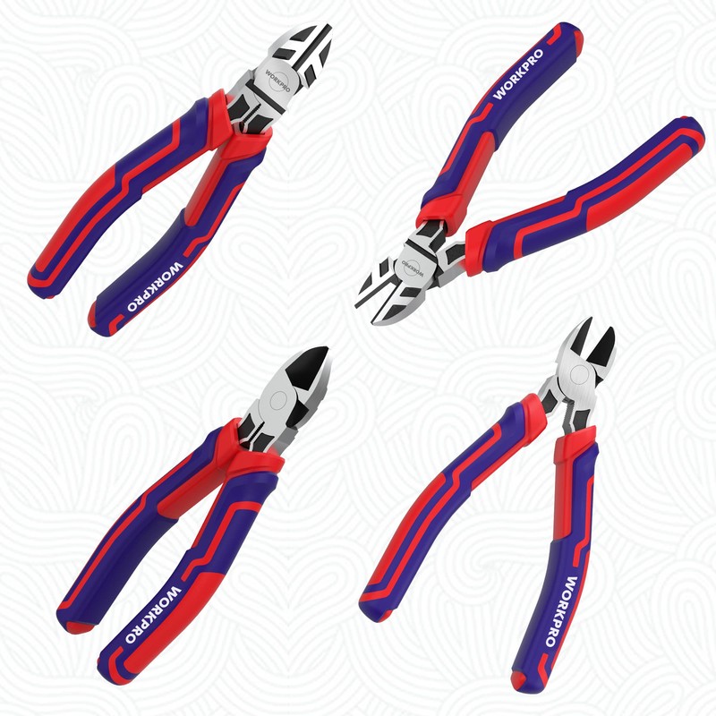 WORKPRO 6” Wire Cutters Heavy Duty CRV Steel, Diagonal Pliers