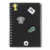 Juventus - Notebook con Patch, Quaderno a Quadretti, Prodotto Ufficiale