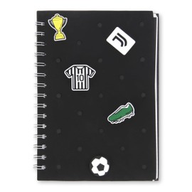 Juventus - Notebook con Patch, Quaderno a Quadretti, Prodotto Ufficiale