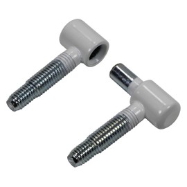 Gedotec Einbohrbänder Zimmertür Türscharnier Gr. 13 | Stahl weiß matt | Scharnier zweiteilig für Innentüren | Tür-Bänder zum Einbohren | Fensterband 1.1300 | 10 Stück - Türbänder weiß für Holztüren