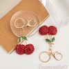 Framendino, 2 Pack Rhinestone Cherry Keychains Crystal Key Chain for
