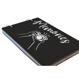 Wooden Cover Scrapbook Gift Idea for Anniversaries: Memories Together Perfect for Boyfriend or Girlfriend with Attached Photos