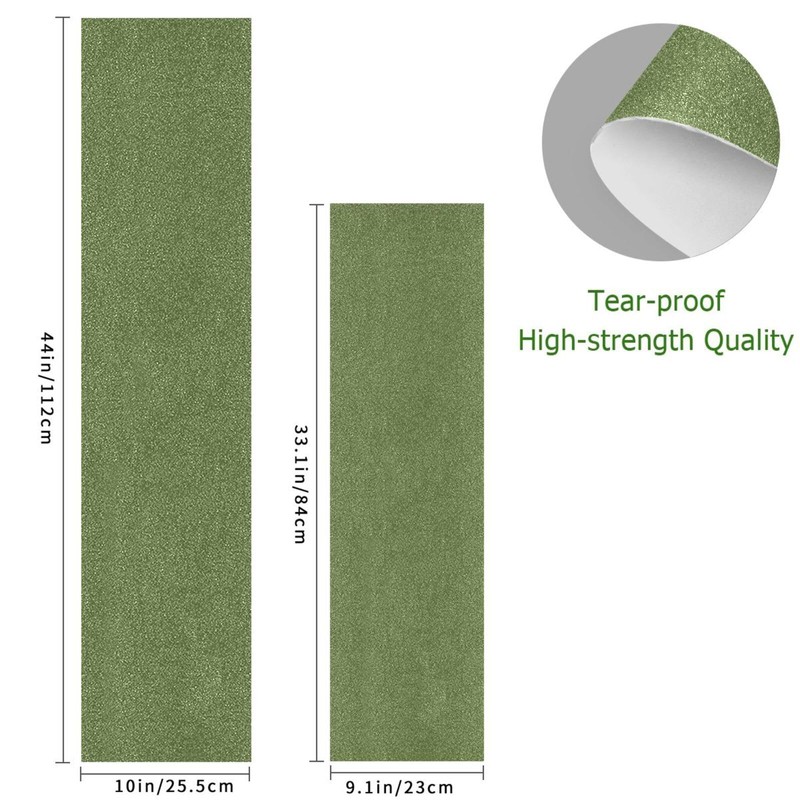 xigua Dark Olive Green Solid Color Skateboard Grip Tape Bubble