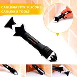 Silicone Caulking Tools 3 in 1 Grout Remove Scraper Caulk Remover Glass Glue Angle Scraper for Bathroom, Kitchen, Floor, Window, Sink Joint, Frames Seal