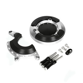 3D Left Right Engine Cover Guard Protector Slider Motorcycle Engine Stator Cover Compatible with Monkey 125 2022-2024 JB03 (Silver)