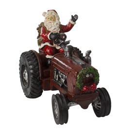 Northlight 11" Rustic Santa Claus on Tractor Tabletop Christmas Figure